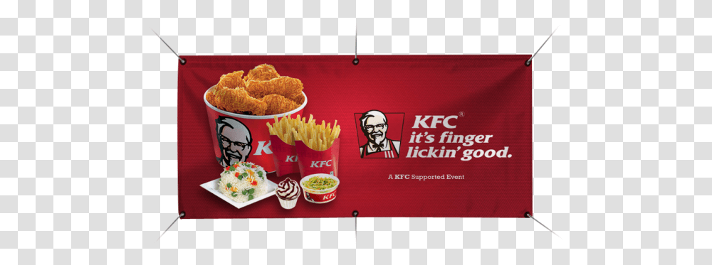 Kfc Advertisement Finger Lickin Good, Nuggets, Fried Chicken, Food, Person Transparent Png