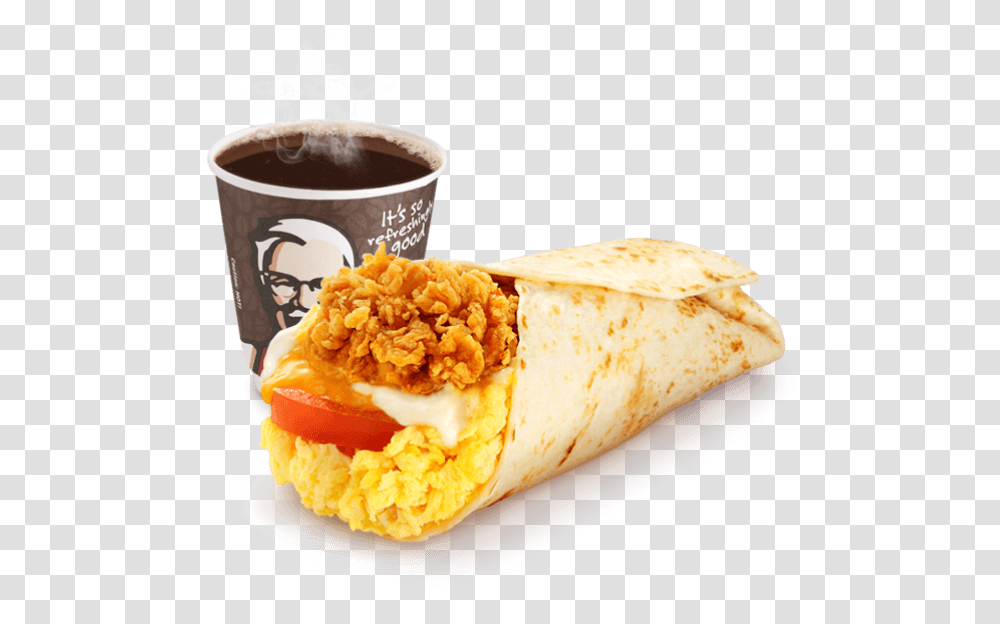Kfc Breakfast Menu Malaysia 2019, Burrito, Food, Bread Transparent Png