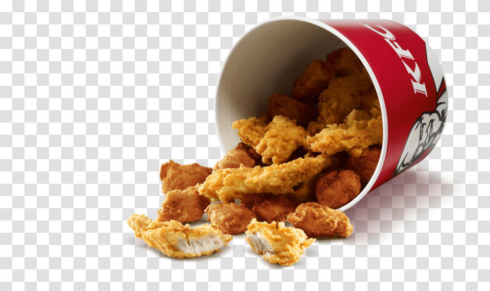 Kfc Bucket Fried Chicken Bucket, Food, Nuggets, Meal, Bowl Transparent Png