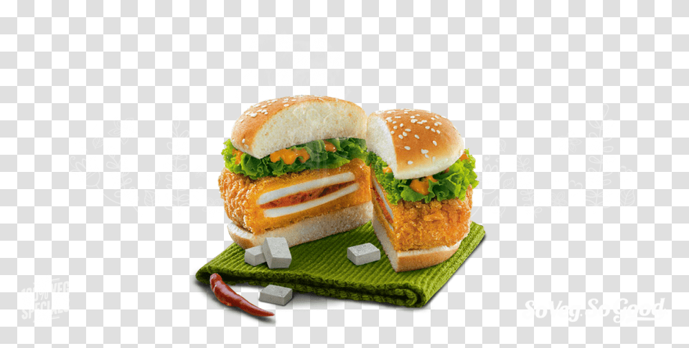 Kfc Chicken Bucket Kfc Paneer Zinger Burger, Food, Lunch, Meal, Sesame Transparent Png