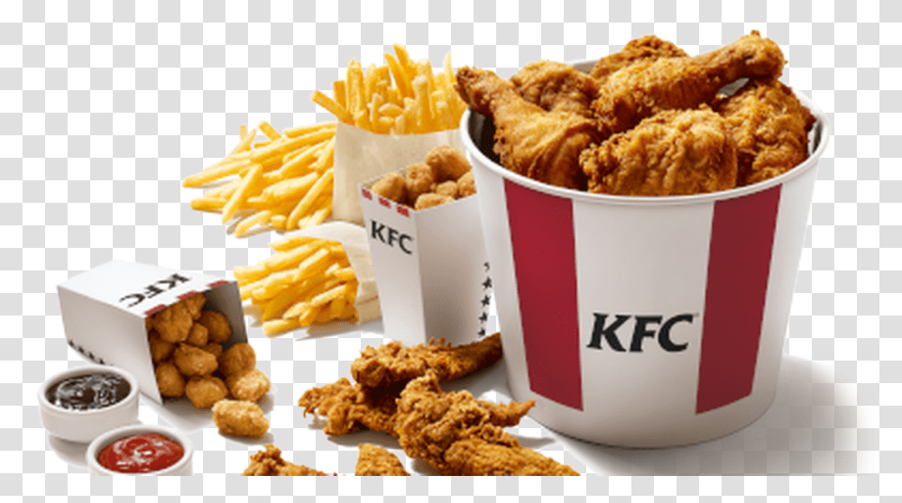 Kfc Chicken Bucket, Nuggets, Fried Chicken, Food, Fries Transparent Png