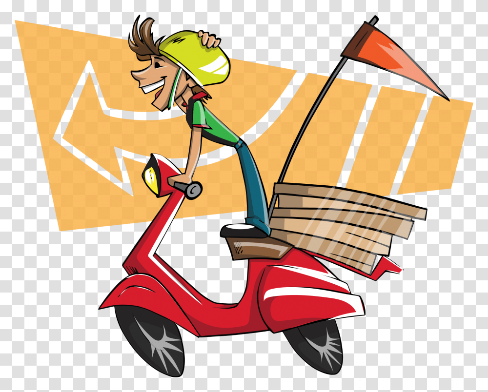 Kfc Clipart Cartoon, Scooter, Vehicle, Transportation, Lawn Mower Transparent Png