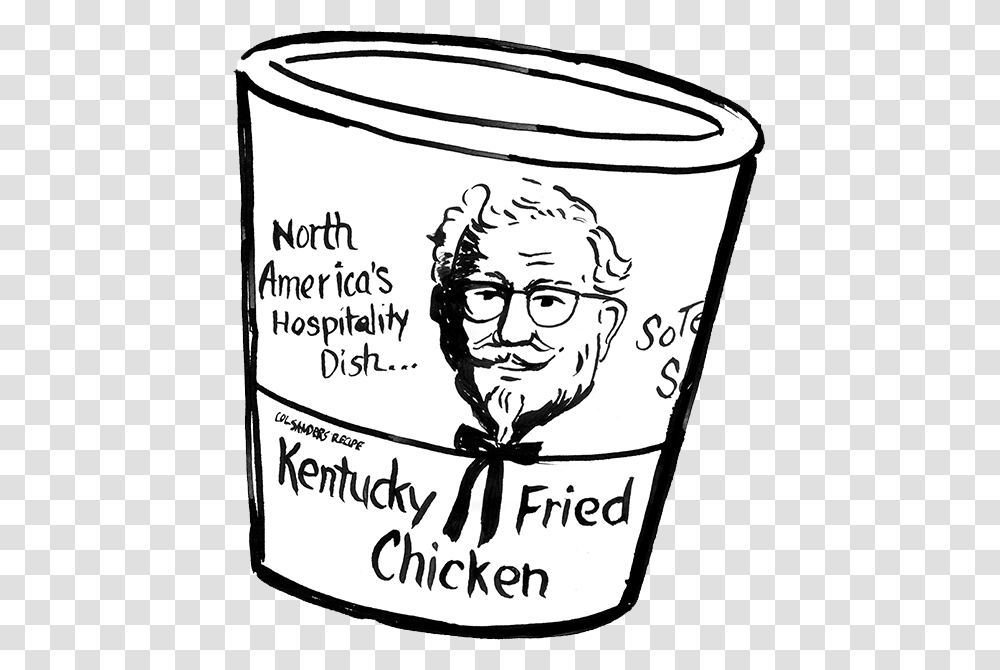 Kfc Is For Chicken Kfc Black And White Kfc Bucket, Tin, Canned Goods, Aluminium, Food Transparent Png