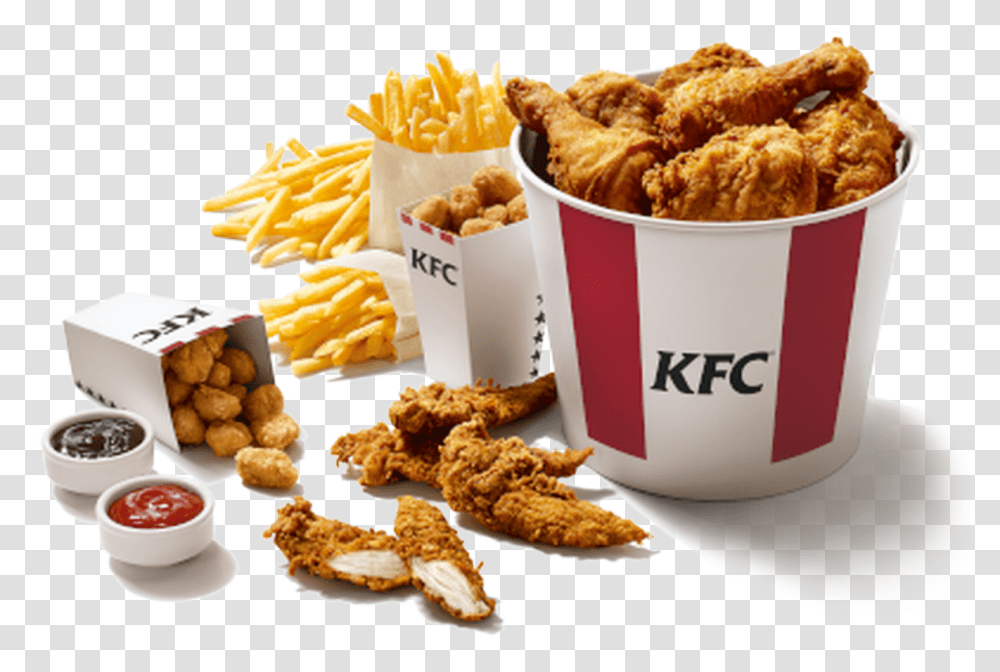 Kfc Kfc Chicken Bucket Uk, Fried Chicken, Food, Nuggets, Fries Transparent Png