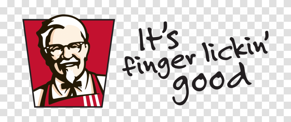 Kfc Logo Finger Lickin Good Download Slogan Finger Lickin Good, Trademark, Person Transparent Png