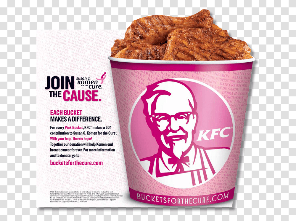 Kfc Print Insert Pink Kfc Bucket, Food, Advertisement, Fried Chicken, Poster Transparent Png