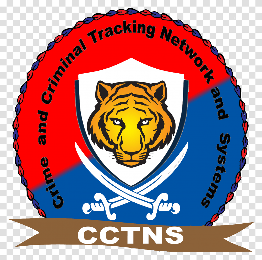 Khaki Color And The Red And Blue Strip Are To Represent Tiger Face Outline Clipart, Label, Logo Transparent Png