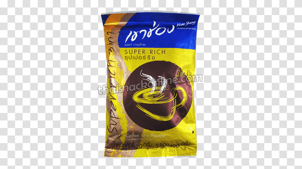 Khao Shong Coffee Super Rich 3in1 5x20g Thaisnackonline Khao Shong Coffee, Plant, Food, Text, Advertisement Transparent Png