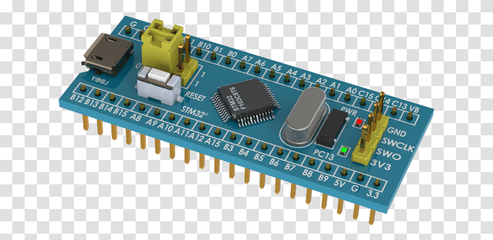 Kicad Bluepill, Electronic Chip, Hardware, Electronics, Computer Transparent Png