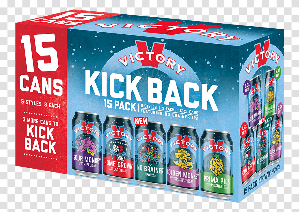 Kick Back Can Pack, Beer, Alcohol, Beverage, Drink Transparent Png