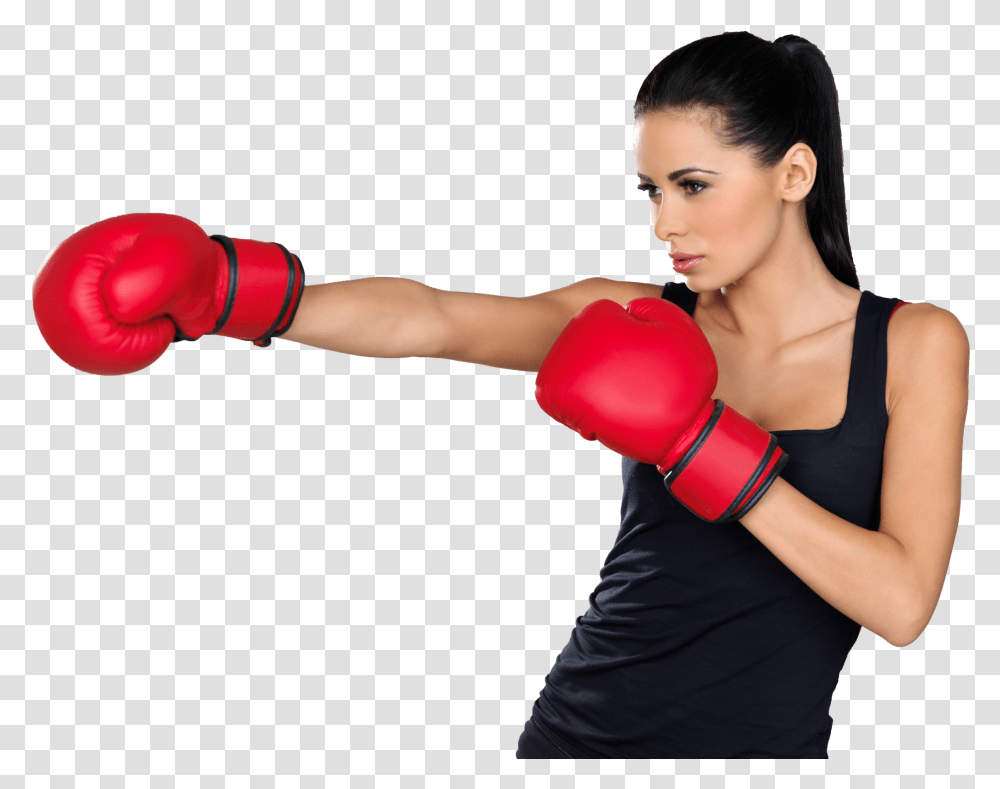 Kickboxing Women Boxing Gloves, Person, Human, Sport, Sports Transparent Png