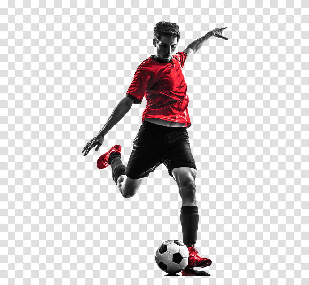 Kicking A Football, Soccer Ball, Team Sport, Person, People Transparent Png