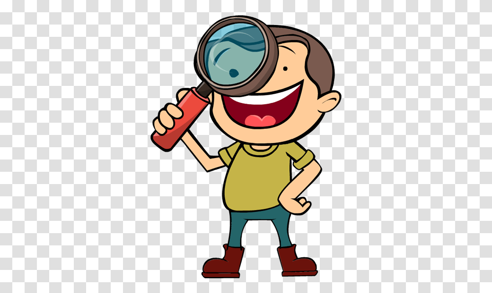 Kid Clipart Of A Little Boy Running Free Clip Art Magnifier Clipart, Person, Human, Magnifying Transparent Png