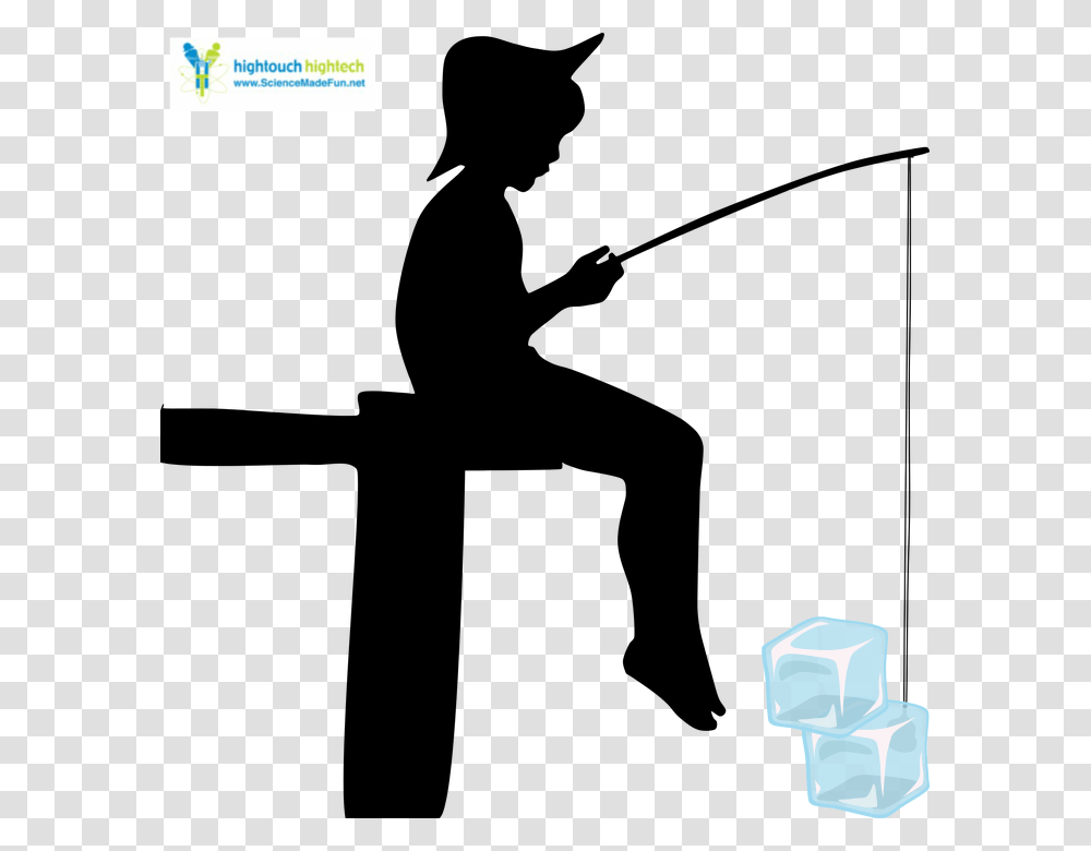 Kid Fishing Silhouette, Rubix Cube Transparent Png