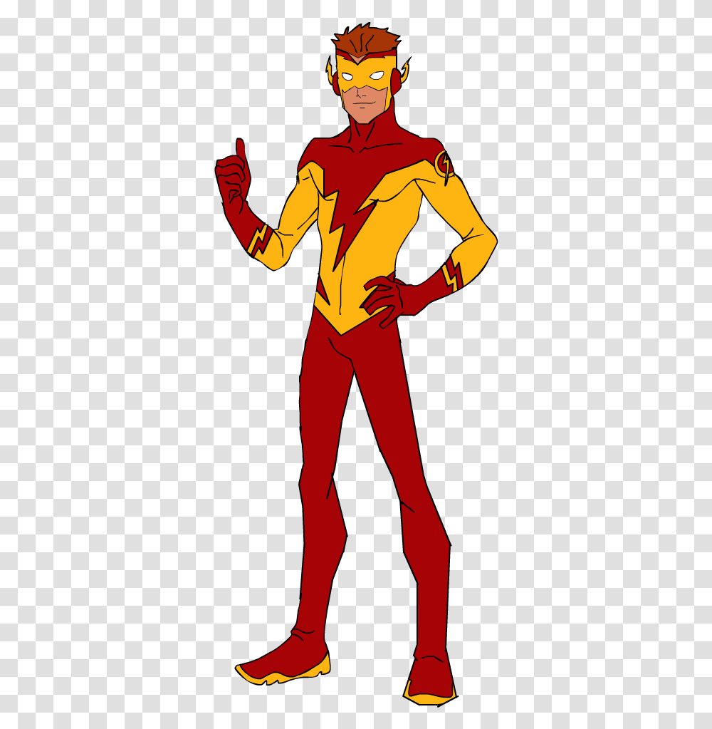Kid Flash Free Download Wally West Young Justice Costume, Person, Sleeve, Hand Transparent Png