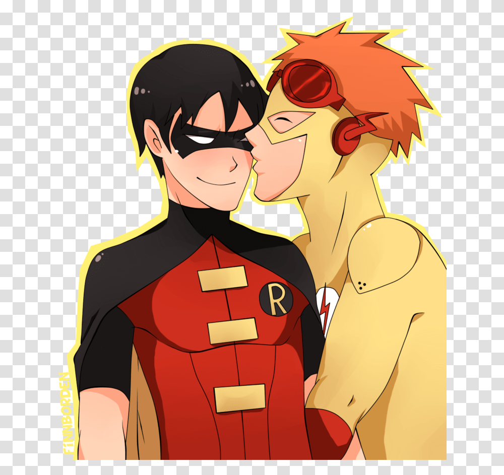 Kid Flash, Person, Human, Make Out Transparent Png