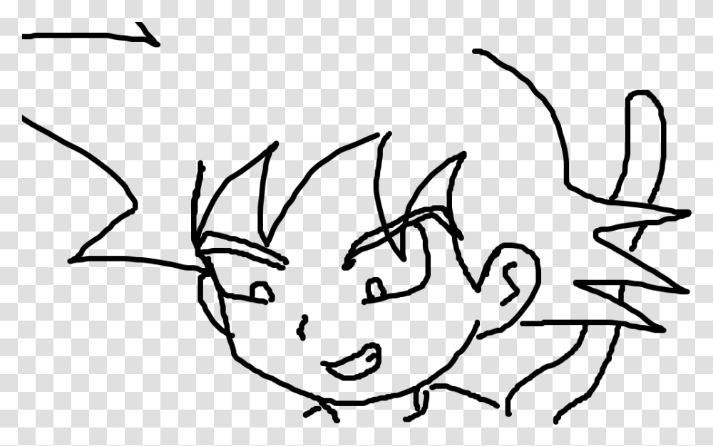 Kid Goku Line Art, Gray, World Of Warcraft Transparent Png