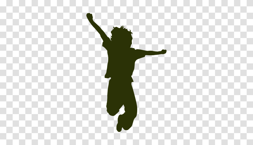 Kid Jumping Silhouette, Person, Leisure Activities, Hand, Dance Pose Transparent Png