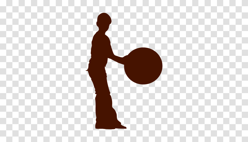 Kid Playing Ball Silhouette, Person, Sport, Sphere, People Transparent Png