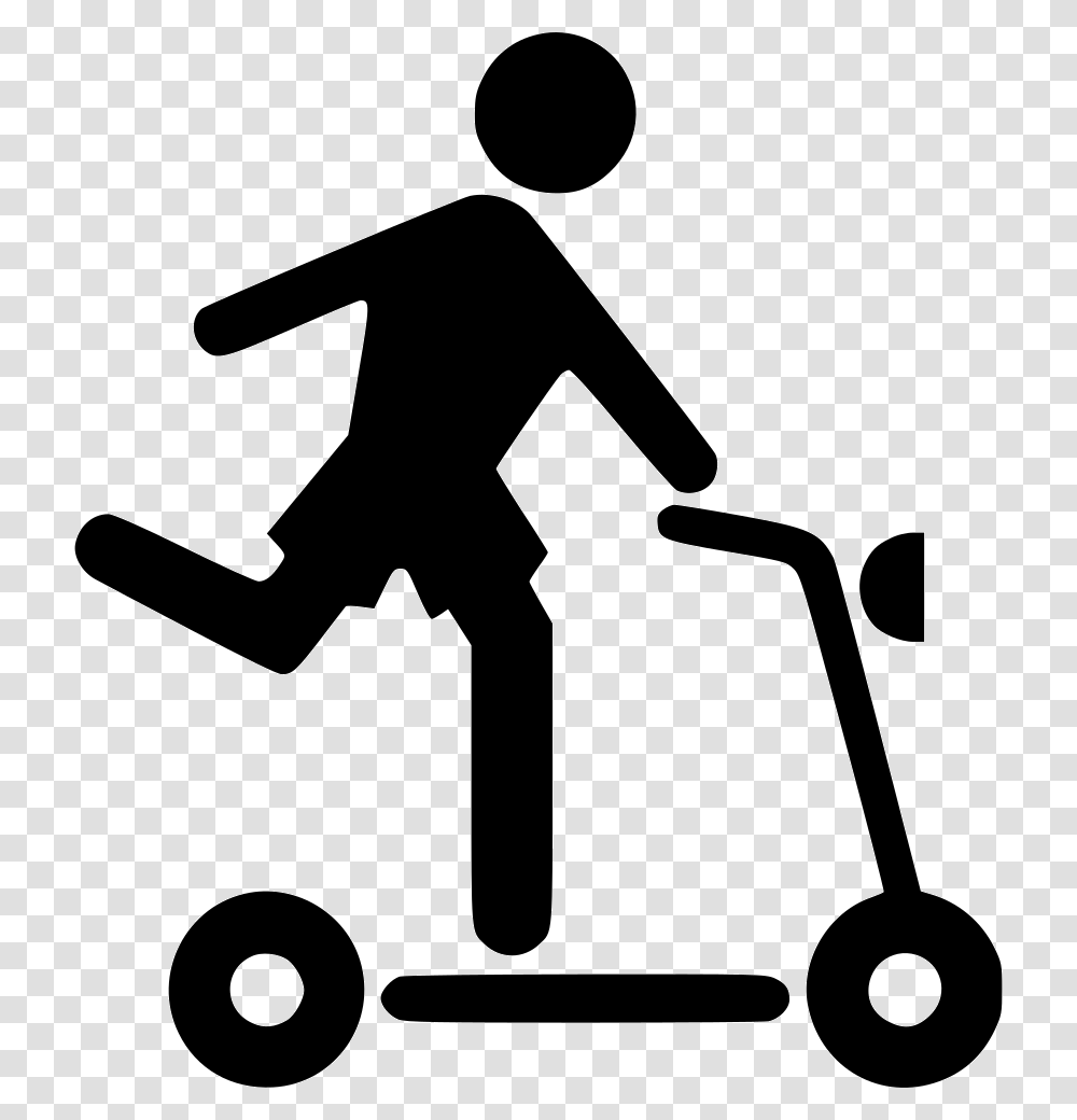 Kid Playing Boy Person Person On Scooter Icon, Logo, Trademark, Sign Transparent Png
