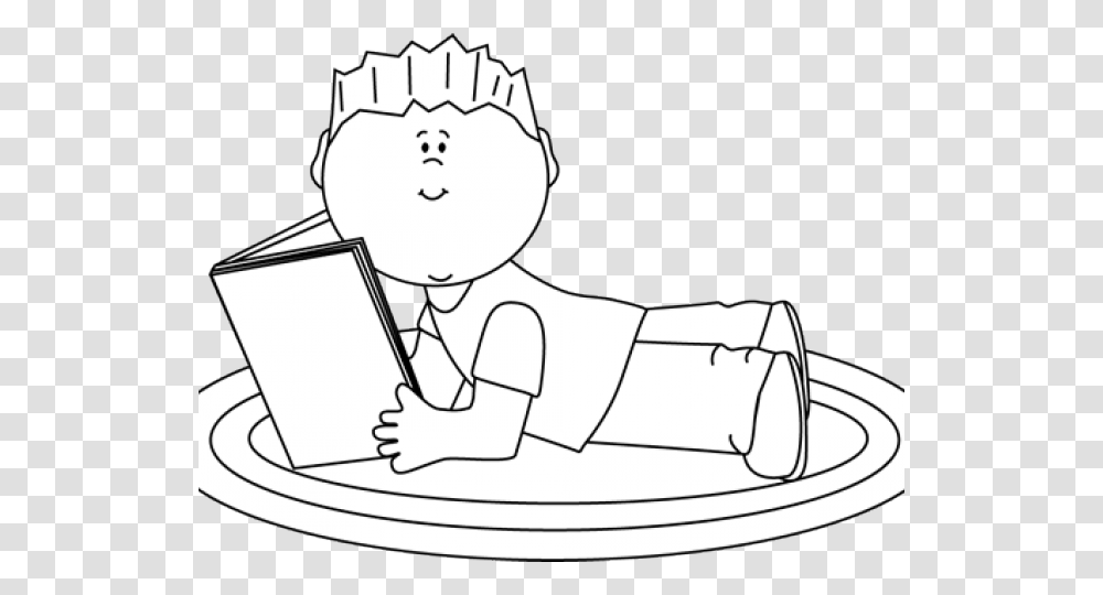 Kid Reading Black And White Black And White Reading, Shoe, Footwear, Apparel Transparent Png