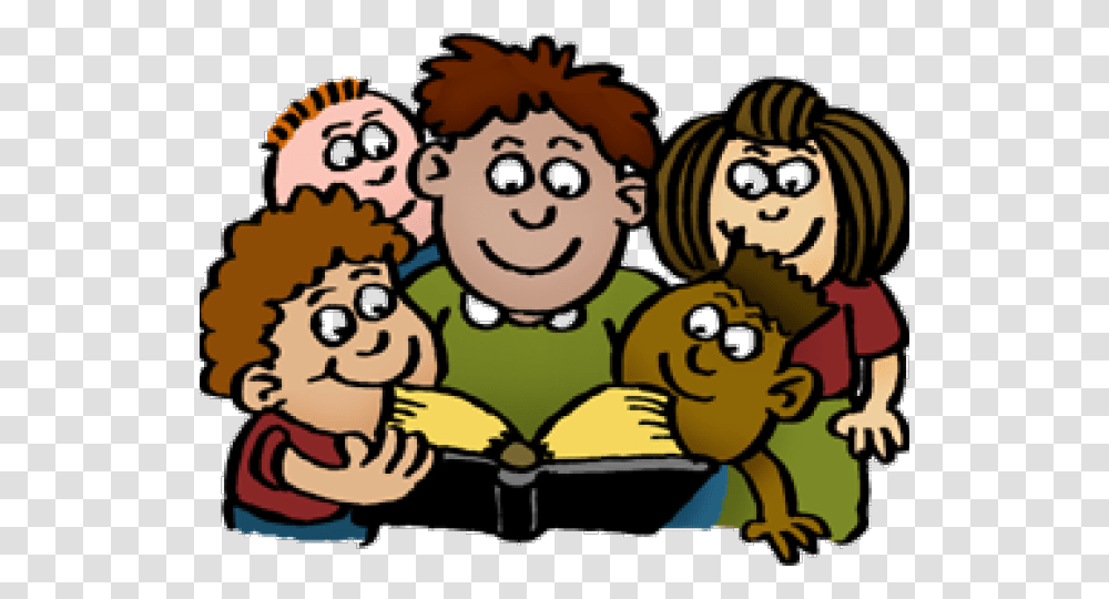 Kid Reading Clipart Cartoon, Crowd, Plant, Poster, Advertisement Transparent Png