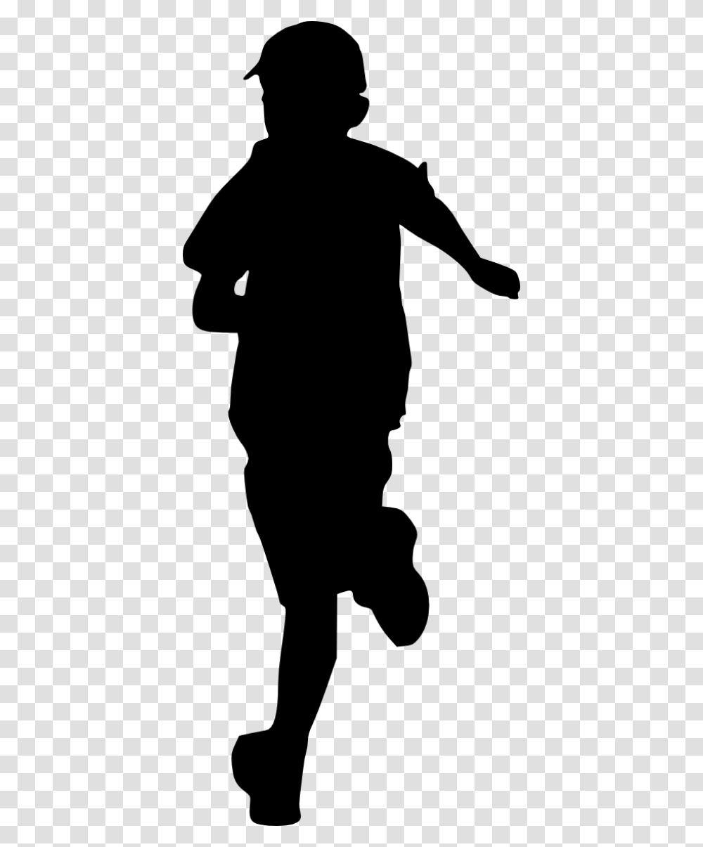 Kid Running Silhouette, Person, People, Photography, Standing Transparent Png