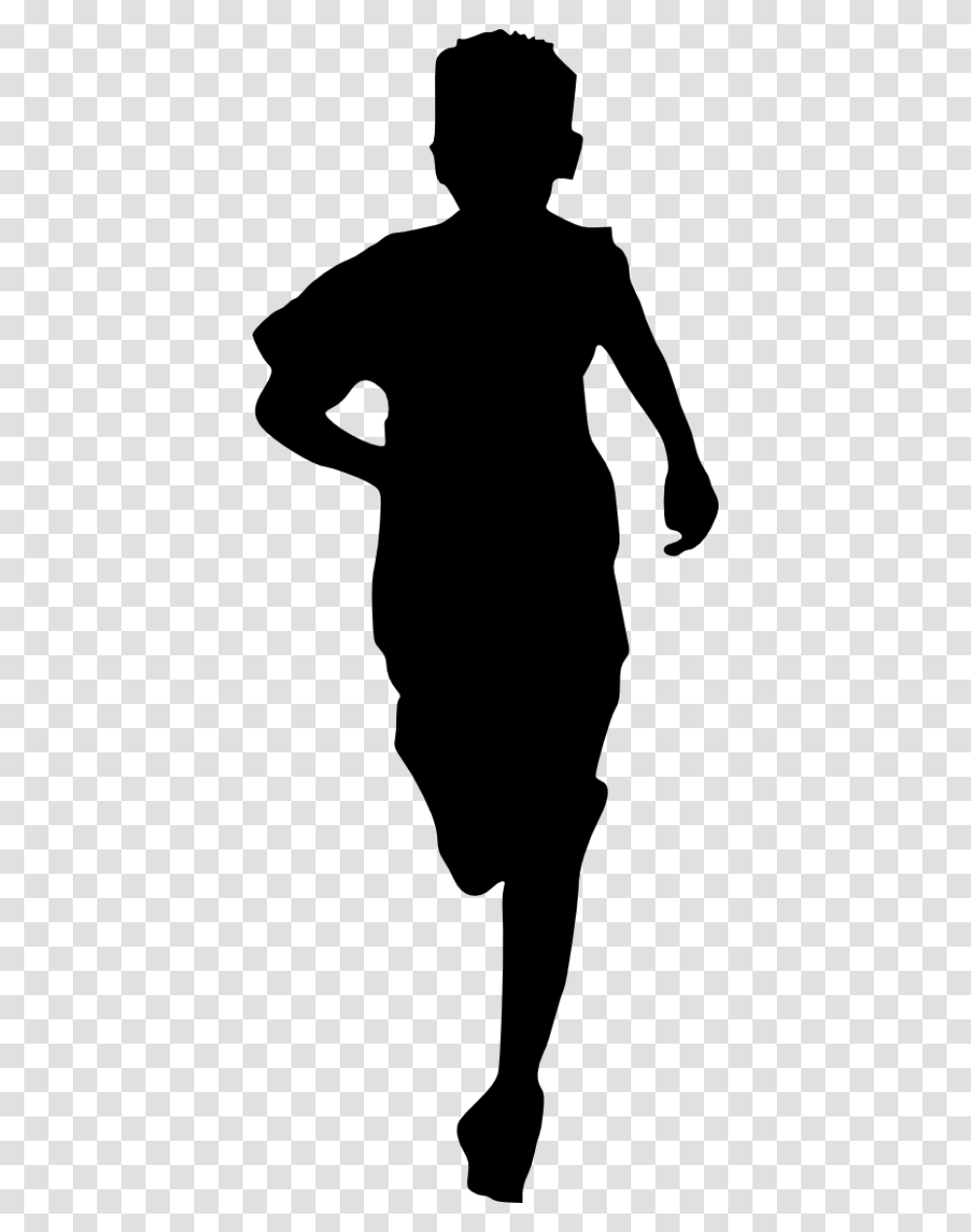 Kid Running Silhouette, Sleeve, Apparel, Long Sleeve Transparent Png
