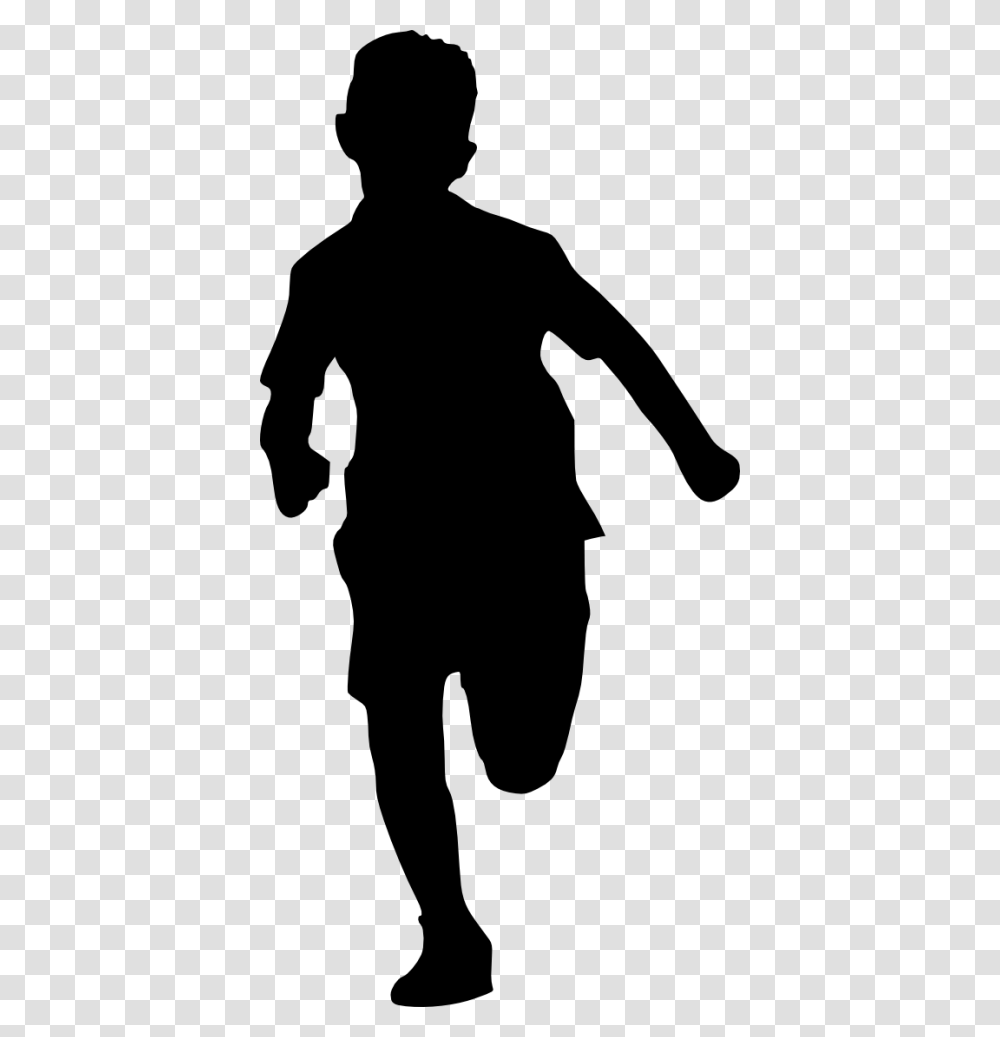 Kid Running Silhouette, Sleeve, Apparel, Long Sleeve Transparent Png