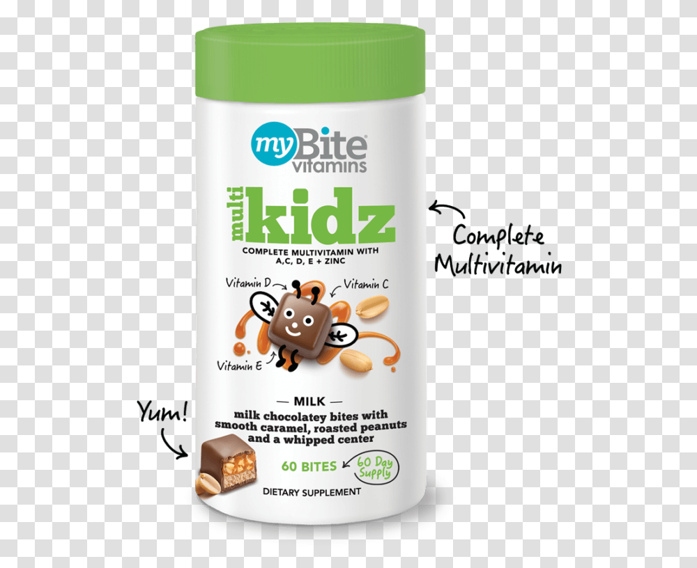 Kid's Multivitamin Kids Chocolate Vitamins, Bottle, Tin, Can, Label Transparent Png