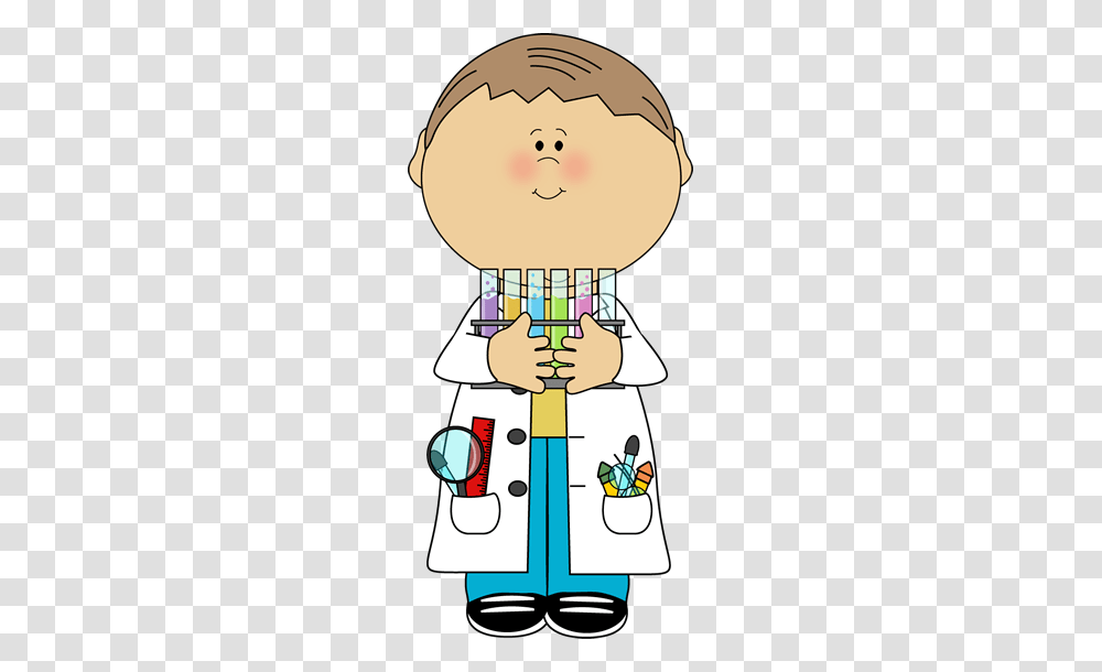 Kid Scientist With Test Tubes Clip Art, Snowman, Winter, Outdoors, Nature Transparent Png