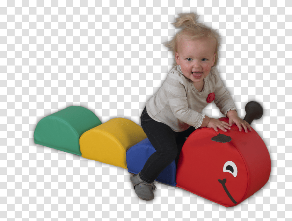 Kid Sitting Crawly Caterpillar, Person, Human, Sled, Bobsled Transparent Png