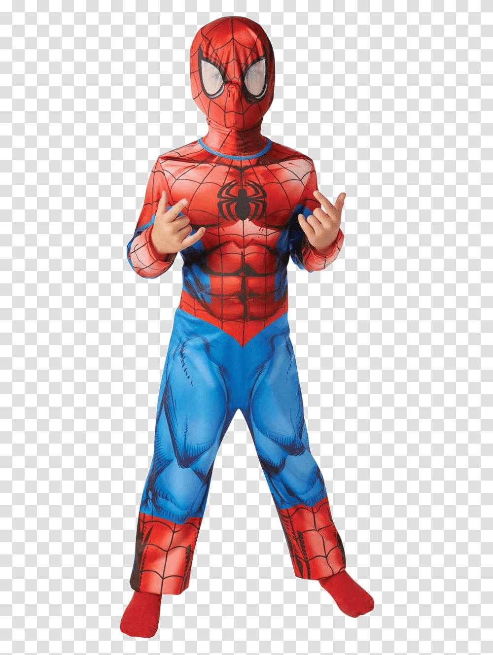 Kid Spiderman, Costume, Person, Hand Transparent Png