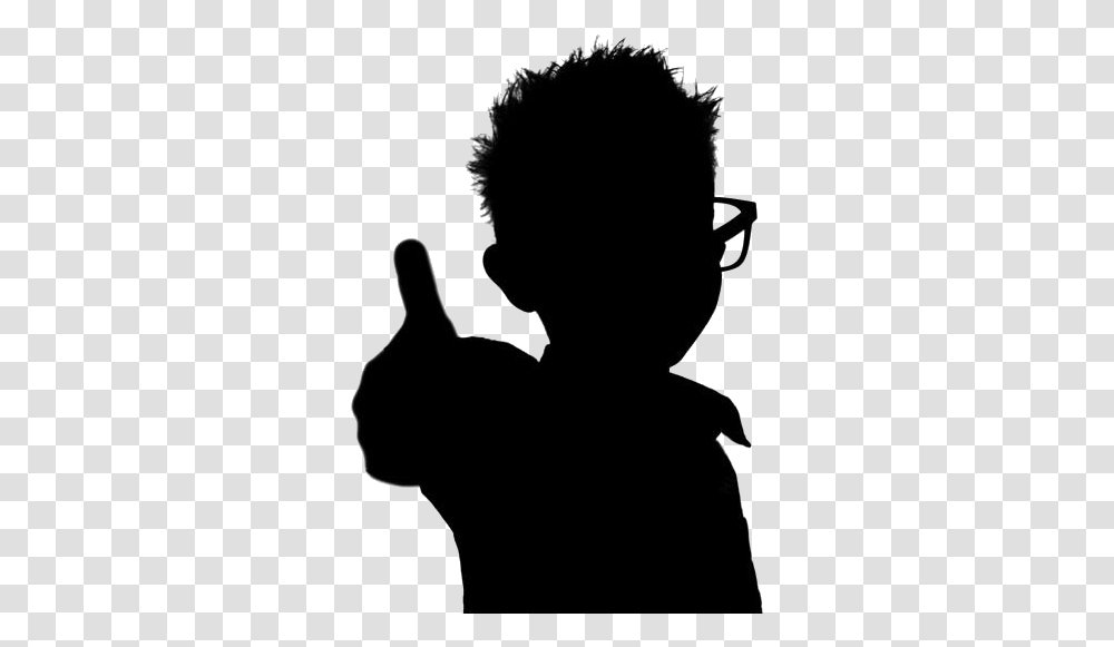 Kid Thumbs Up Silhouette Background Thumbs Up Silhouette, Person, Human, Baby, Photography Transparent Png