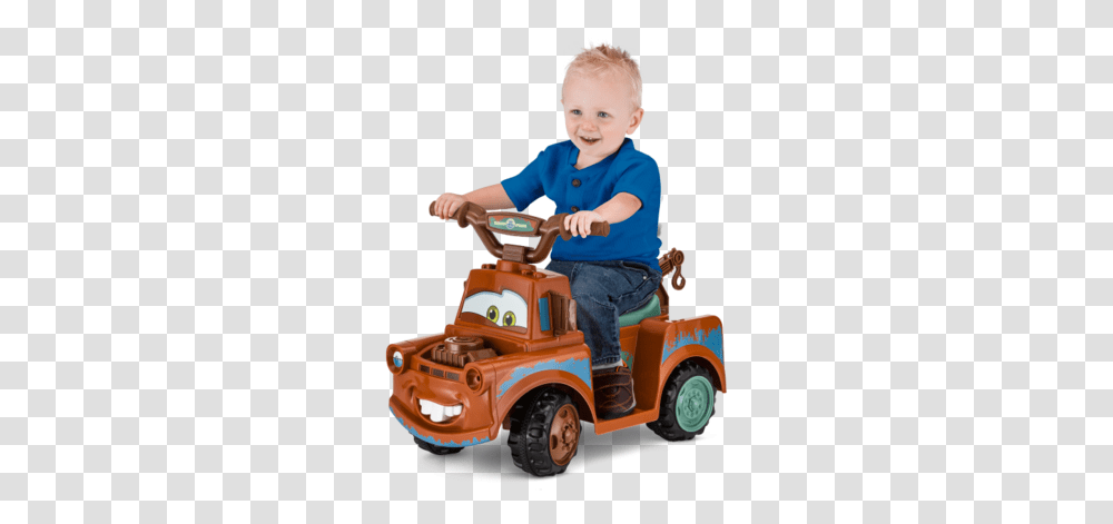 Kid Trax Disney Cars Towmater Ride Mater Ride On Toy, Person, Vehicle, Transportation, Clothing Transparent Png