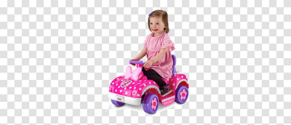 Kid Trax Minnie Mouse Ride Car Toys 2 Years Old Pink Ride, Person, Human, Vehicle, Transportation Transparent Png