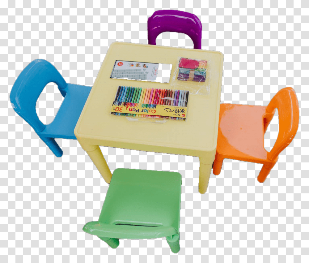 Kiddie Table And Chairs Chair, Furniture, Desk, Coffee Table Transparent Png