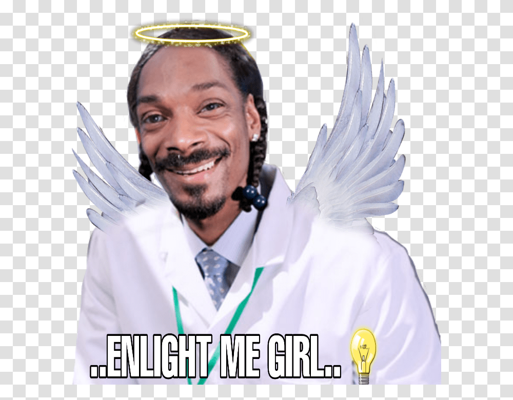 Kidkannabis Snoop Ganja Angel Thc Doctors And Weed, Person, Tie, Bird Transparent Png