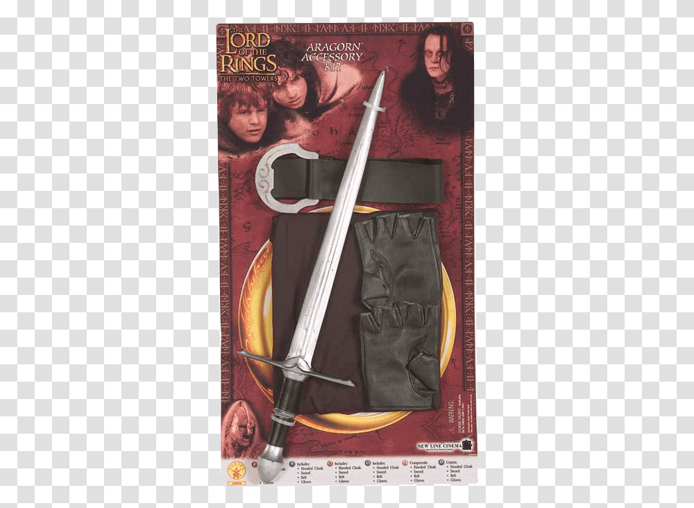 Kids Aragorn Accessory Kit Lord Of The Rings Aragorn Halloween Costumes, Poster, Advertisement, Weapon, Weaponry Transparent Png