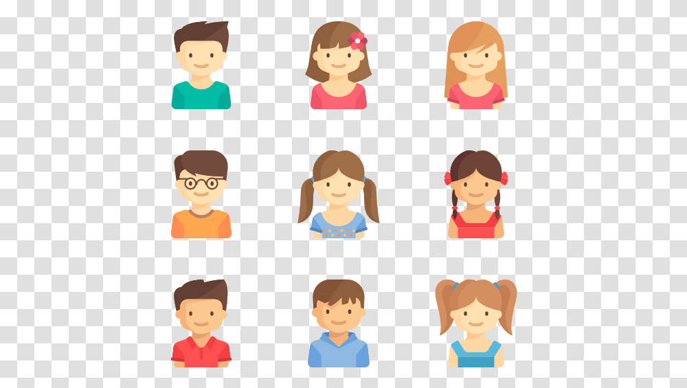 Kids Avatar, Person, Face, People, Crowd Transparent Png