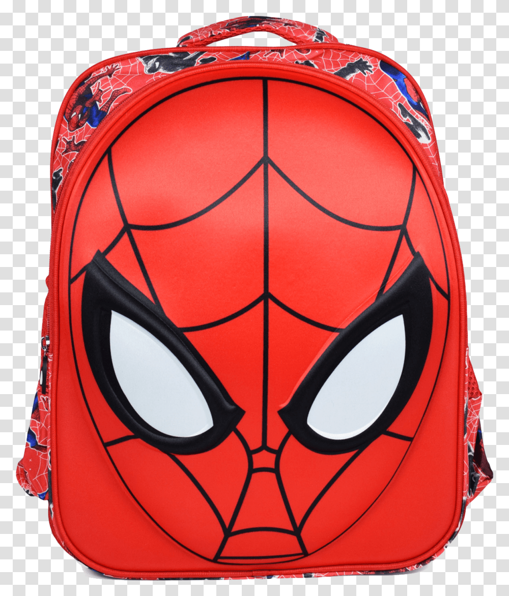 Kids Bag Download Cartoon Spiderman, Helmet, Apparel, Backpack Transparent Png