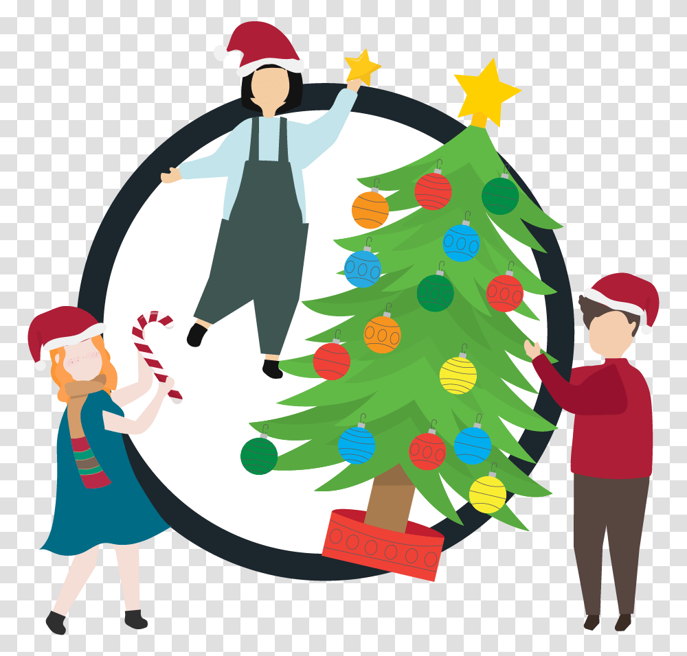 Kids Celebrate New Year Clipart, Tree, Plant, Person, Human Transparent Png