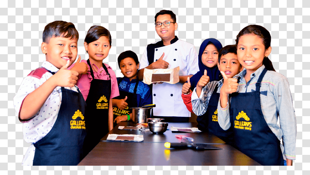 Kids Chocolate Cooking Class Illustration Student, Person, Human, Chef, People Transparent Png