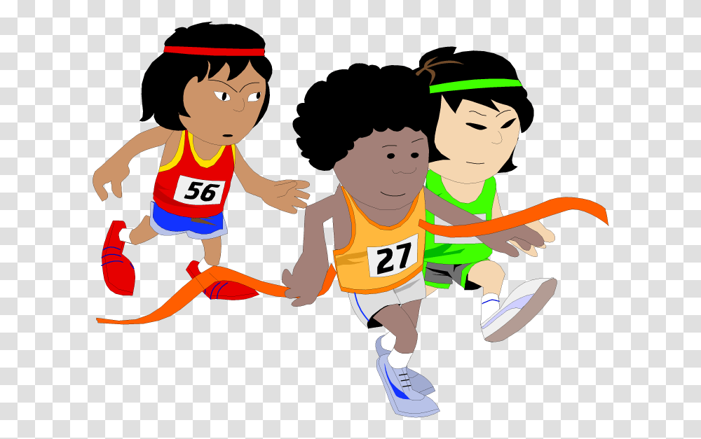 Kids Clipart Athlete Children Running Clipart, Person, People, Family, Team Sport Transparent Png