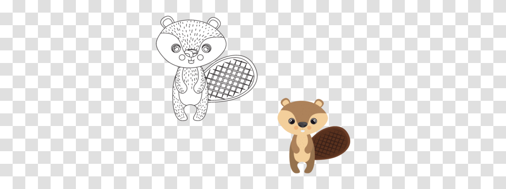 Kids Coloring Animal Vector Beaver Dot, Doodle, Drawing, Art, Mammal Transparent Png