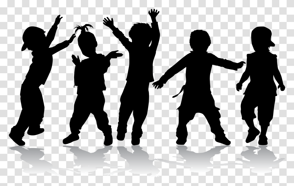 Kids Dance Silhouette Kids Singing Silhouette, Outdoors, Nature, Symbol Transparent Png
