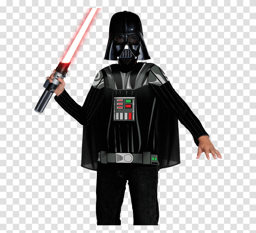 Kids Darth Vader Costume Top And Mask Star Wars Darth Vader Rubies Costumes, Helmet, Apparel, Person Transparent Png