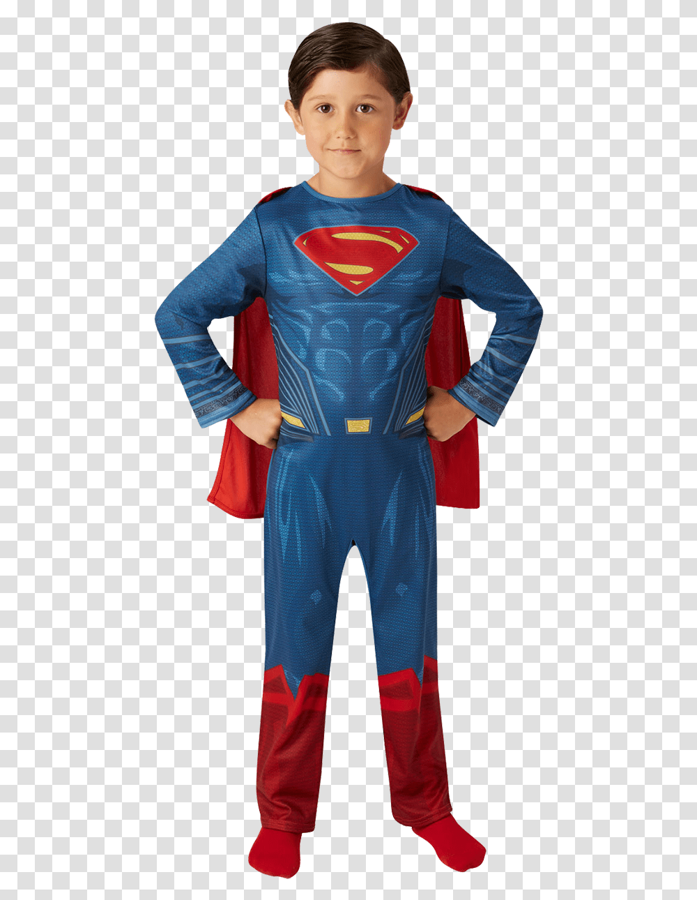 Kids Dawn Of Justice Superman Costume Superman Dress For Kids, Clothing, Sleeve, Person, Long Sleeve Transparent Png