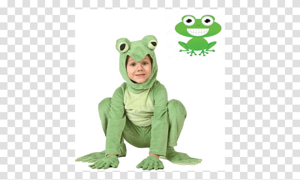 Kids Deluxe Frog Costume Frog Halloween Costume, Apparel, Amphibian, Wildlife Transparent Png