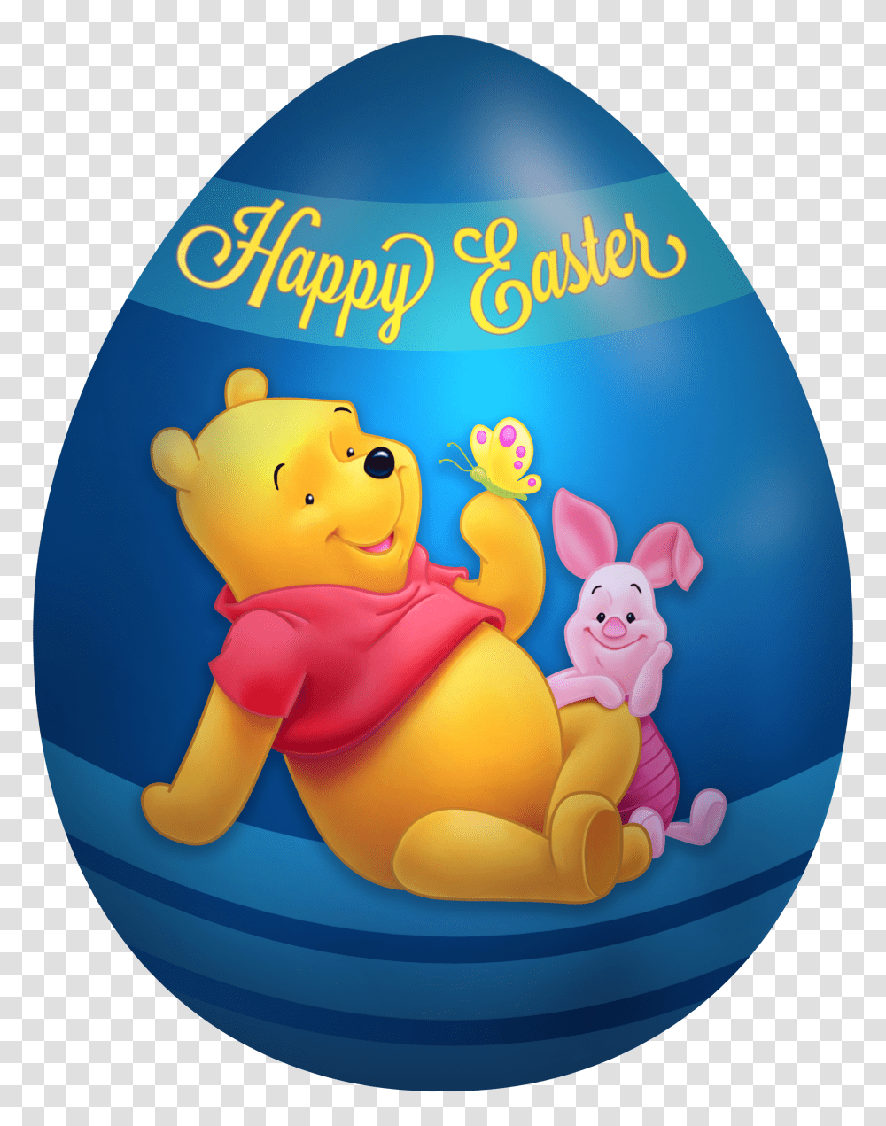 Kids Easter Egg Winnie The Pooh And Piglet Clip Art Image Transparent Png